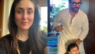Taimur Ali Khan Gets A New Haircut From Saif Ali Khan During Lockdown; Kareena Kapoor Shares Picture