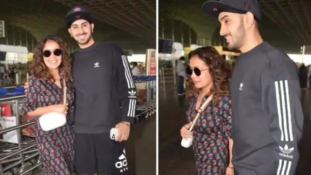 Neha Kakkar and Rohanpreet Singh appeared at the airport without a mask